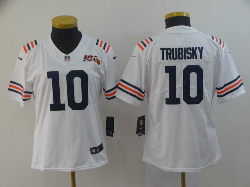 Women Nike Bears 10 Mitchell Trubisky White 2019 100th Season Alternate Classic Vapor Untouchable Limited Jersey,We sell and wholesale Women Nike Bears 10 Mitchell Trubisky White 2019 100th Season Alternate Classic Vapor Untouchable Limited Jersey on line form chian!